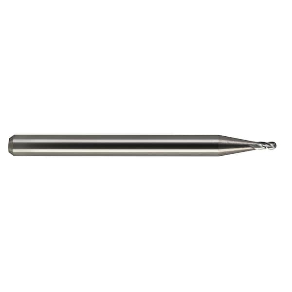 Tuffcut Gp 4 Flute Ball Nose End Mill Stub, 3/64